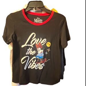 Disney Minnie Mouse Black and Red Kids T-Shirt